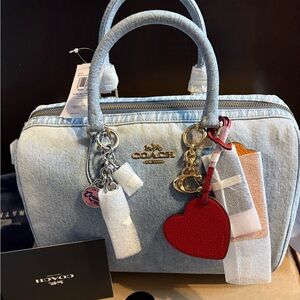 COACH Large Rowan Loved Denim